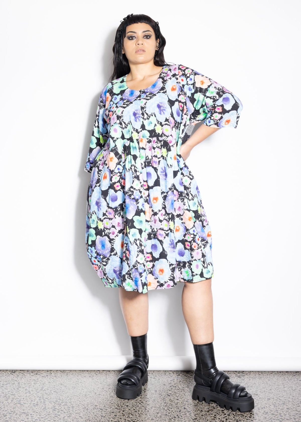 Maddie Dress - Pop Watercolour