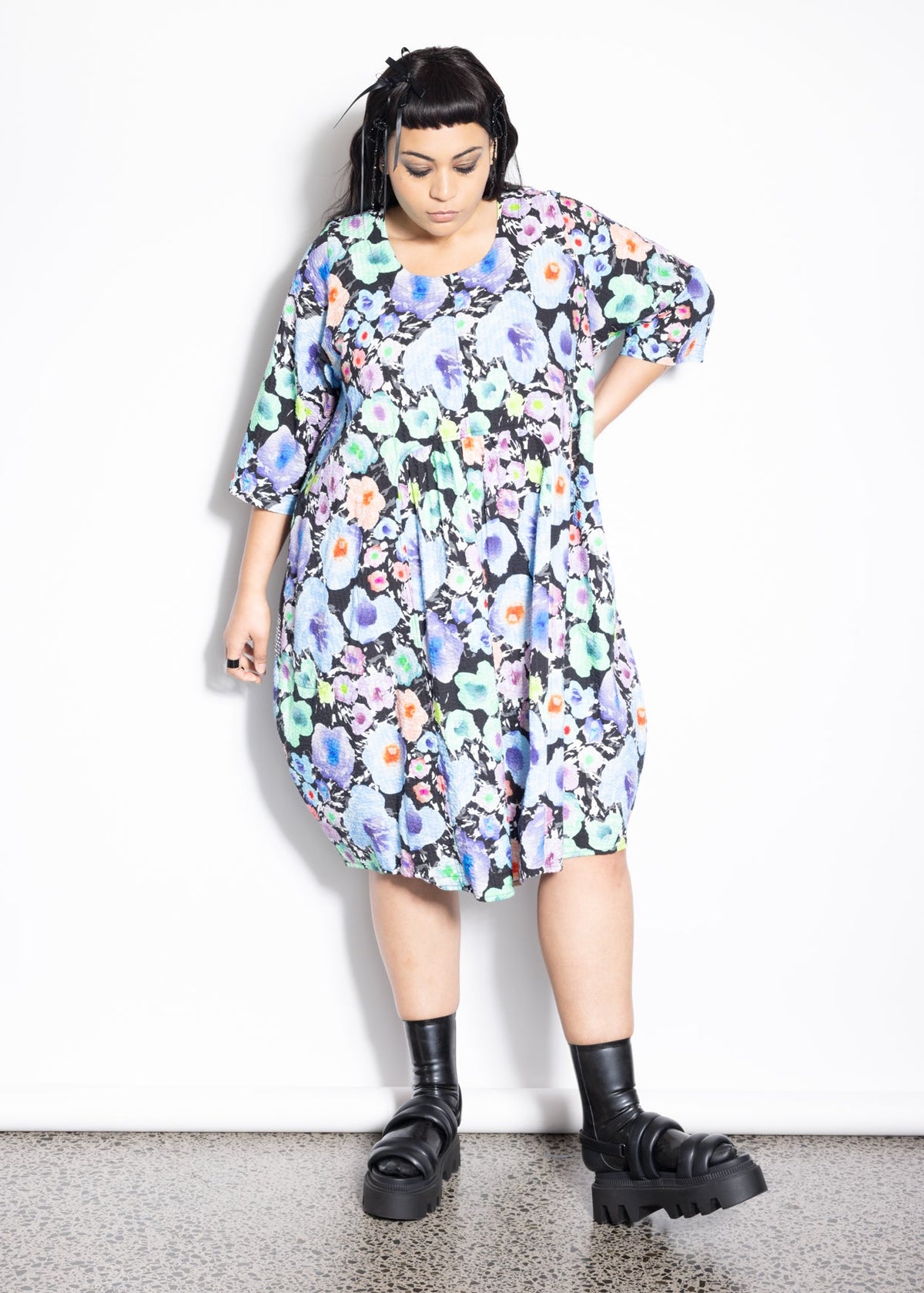 Maddie Dress - Pop Watercolour