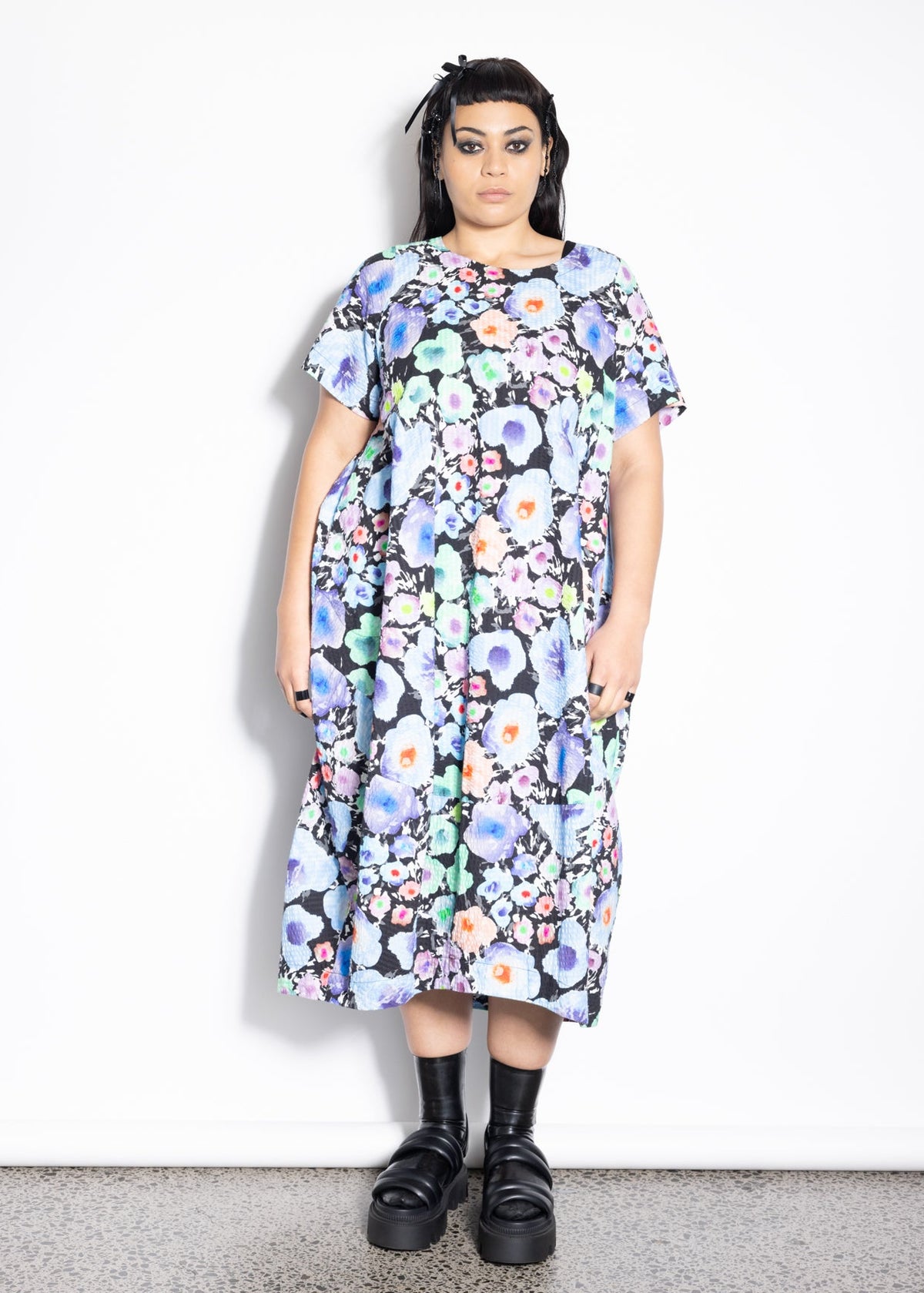 Elsey Dress - Pop Water Colour