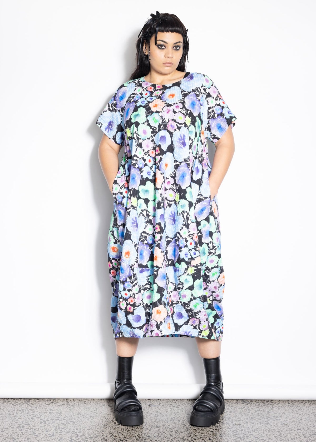 Elsey Dress - Pop Water Colour