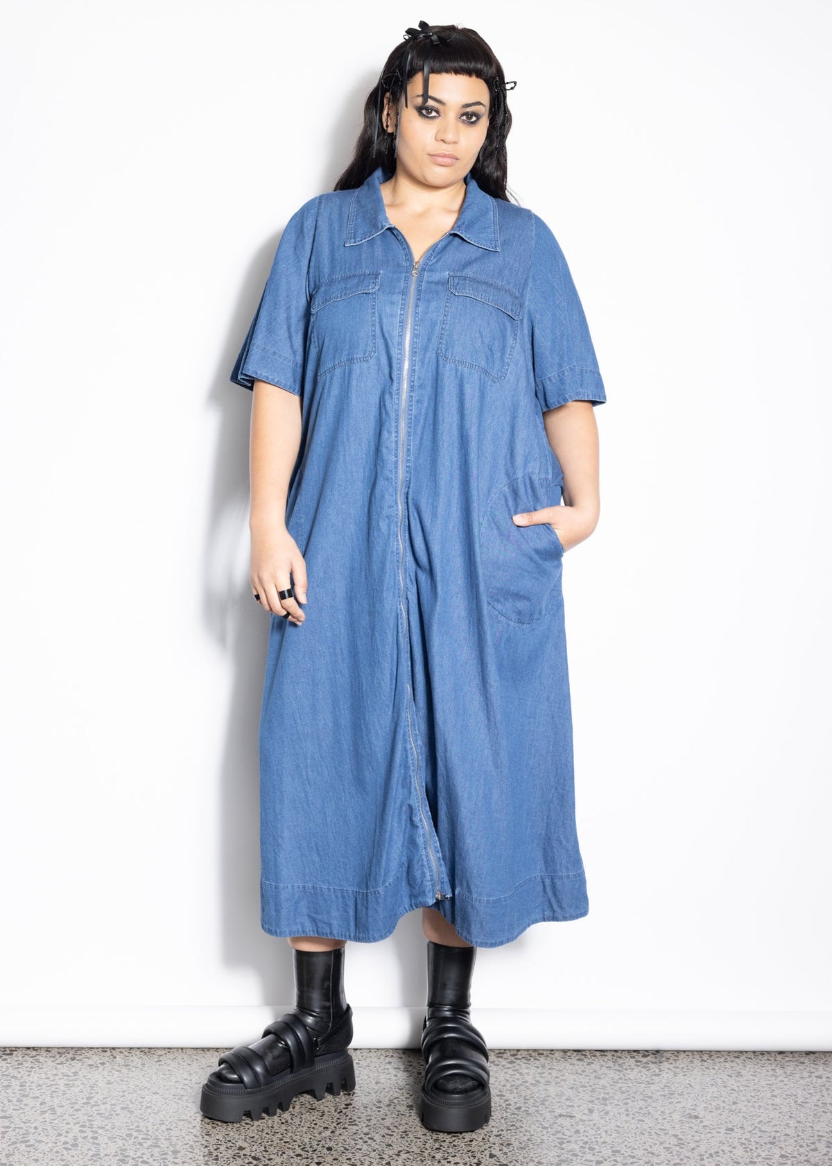Chore Dress - Blue