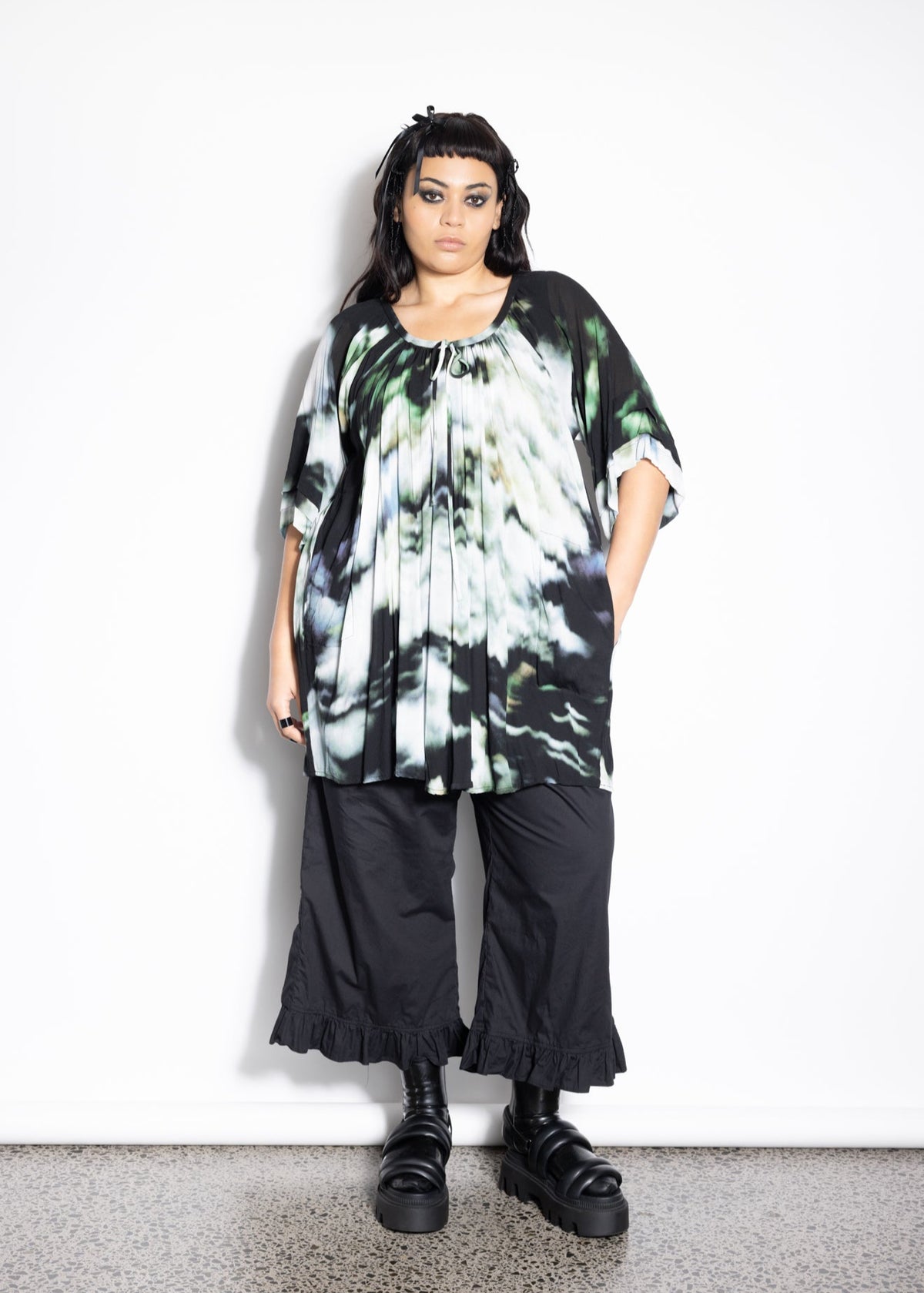 Last Ones L &amp; XL - Gypsy Top - Stormy Print