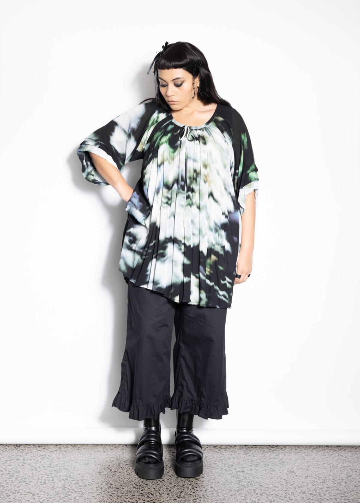 Last Ones L &amp; XL - Gypsy Top - Stormy Print