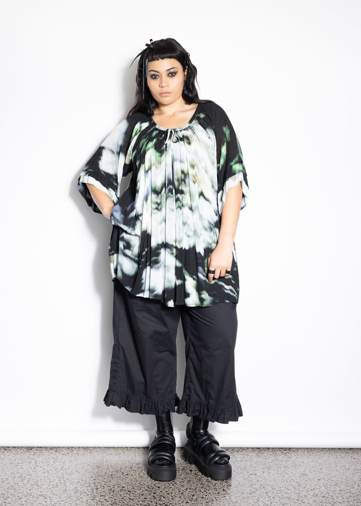 Last Ones L &amp; XL - Gypsy Top - Stormy Print