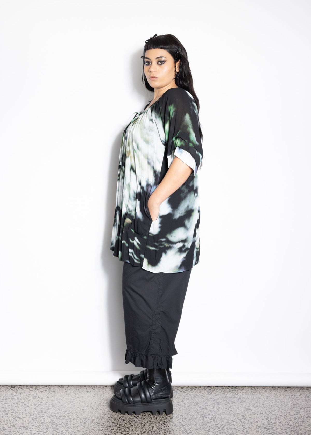 Last Ones L &amp; XL - Gypsy Top - Stormy Print