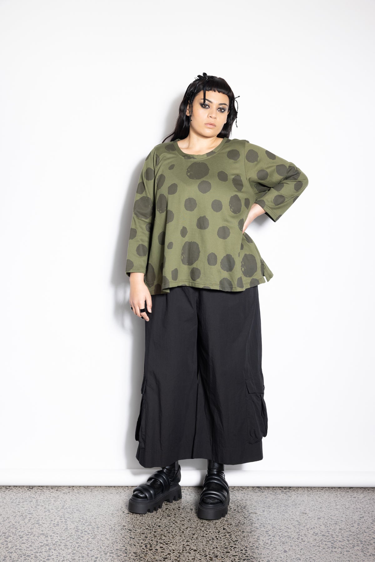 Swing Jumper - Khaki Spot