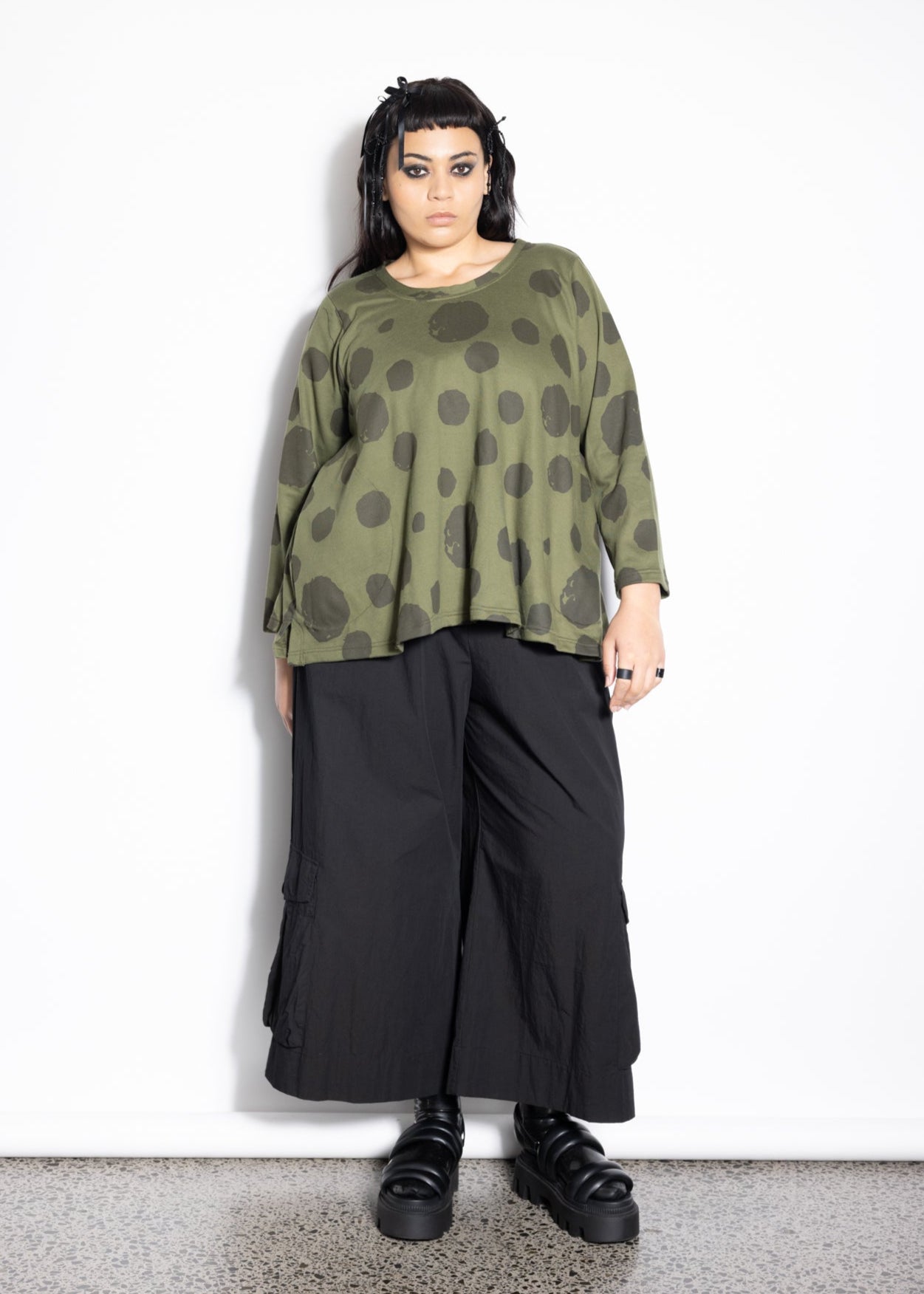 Swing Jumper - Khaki Spot