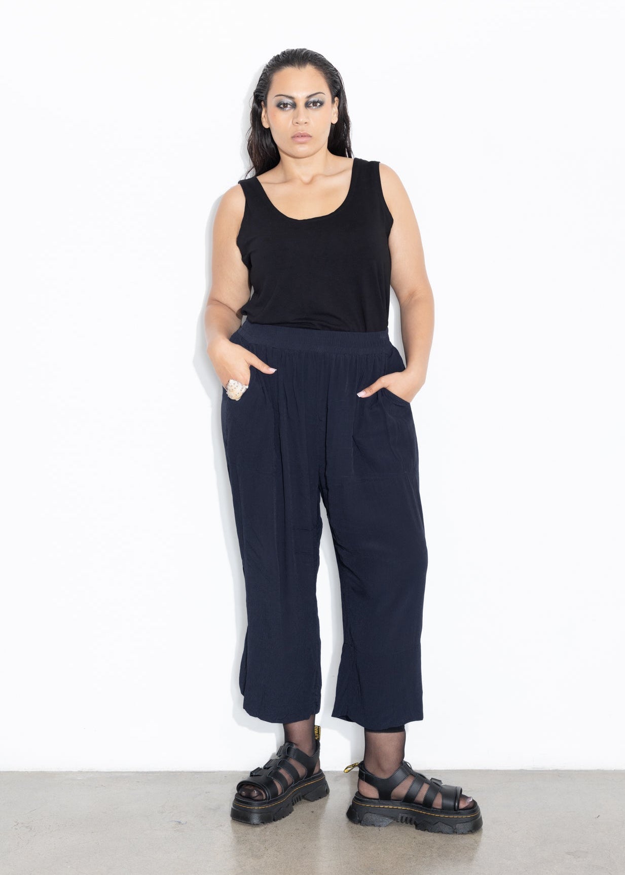Wide Hem Pant - Midnight