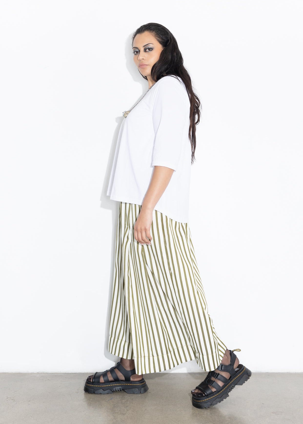 Culotte - Olive Stripe