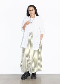 Indigo Linen Shirt - White