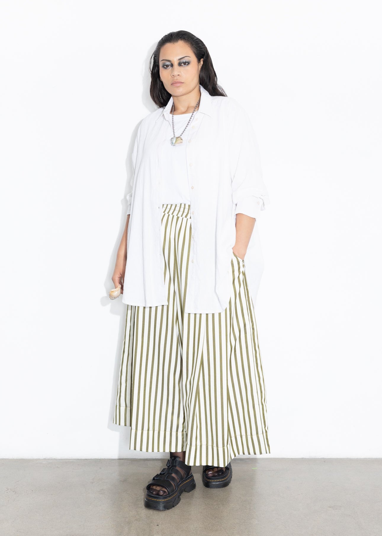 Culotte - Olive Stripe