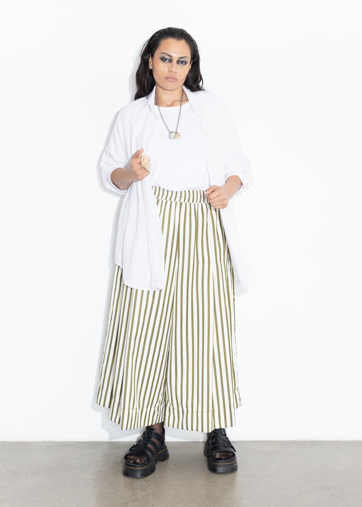 Culotte - Olive Stripe