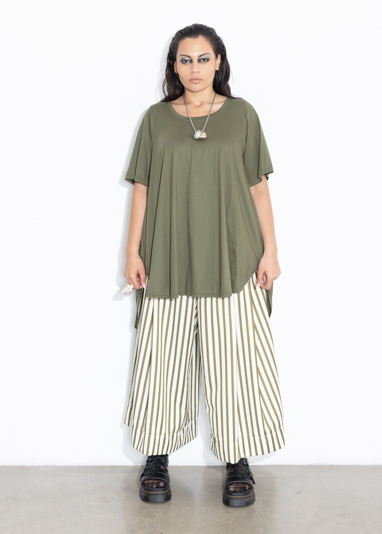 Culotte - Olive Stripe