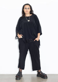 Wide Hem Pant - Black