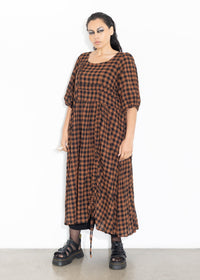 Philly Dress - Rust Check