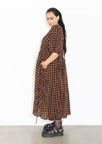 Philly Dress - Rust Check