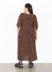Philly Dress - Rust Check
