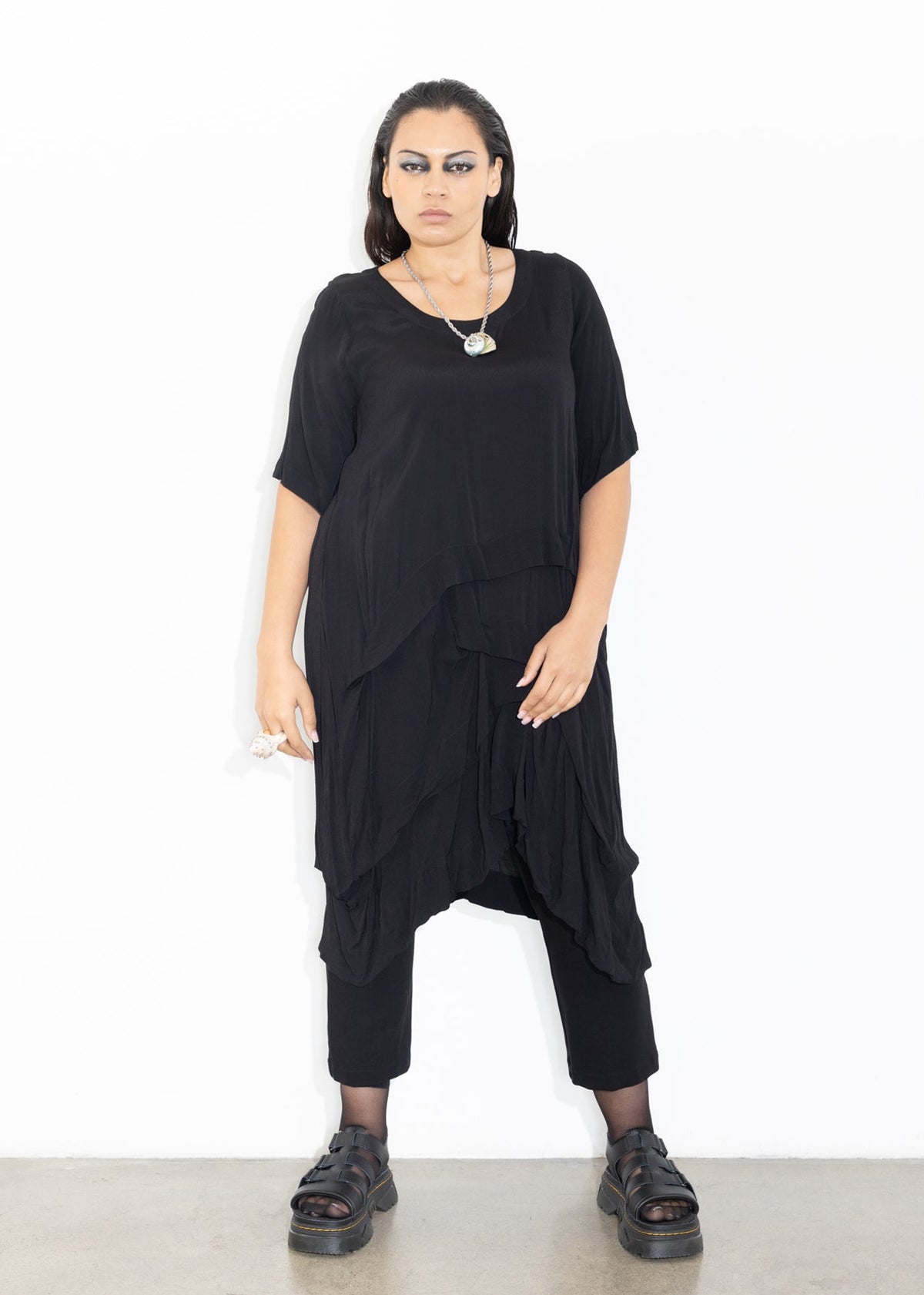 Accordion Tunic - Black