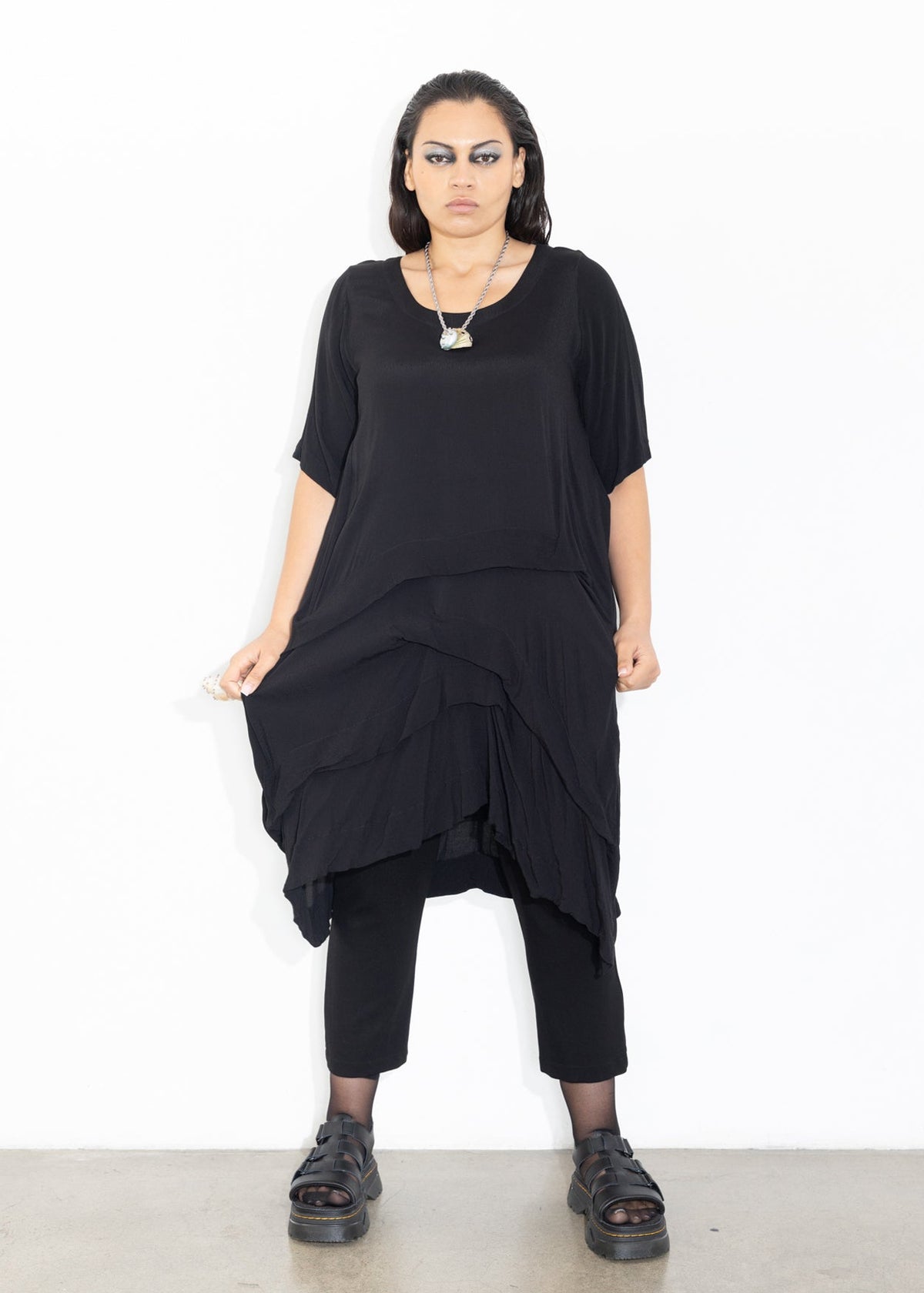 Accordion Tunic - Black