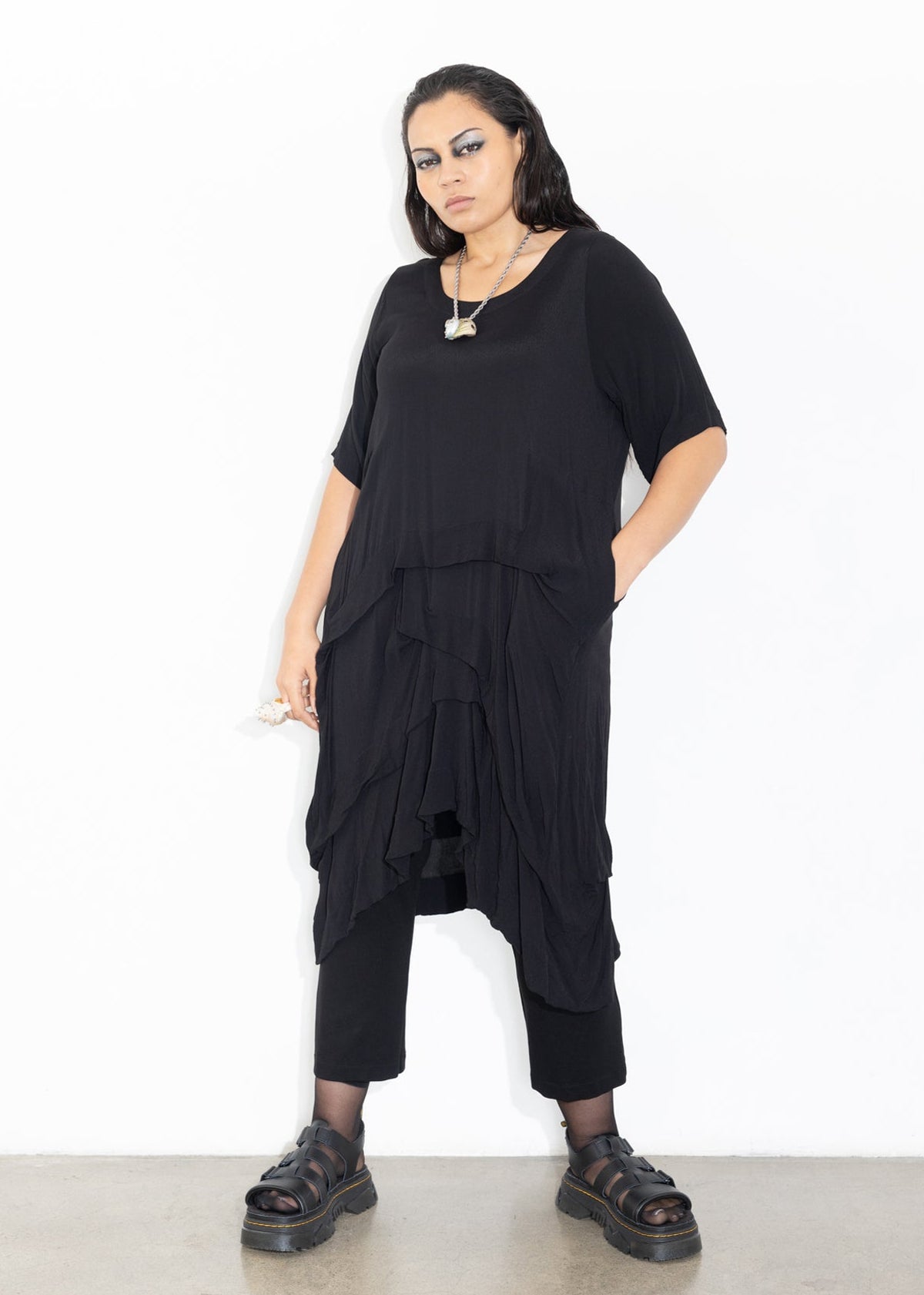 Accordion Tunic - Black