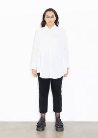 Indigo Linen Shirt - White