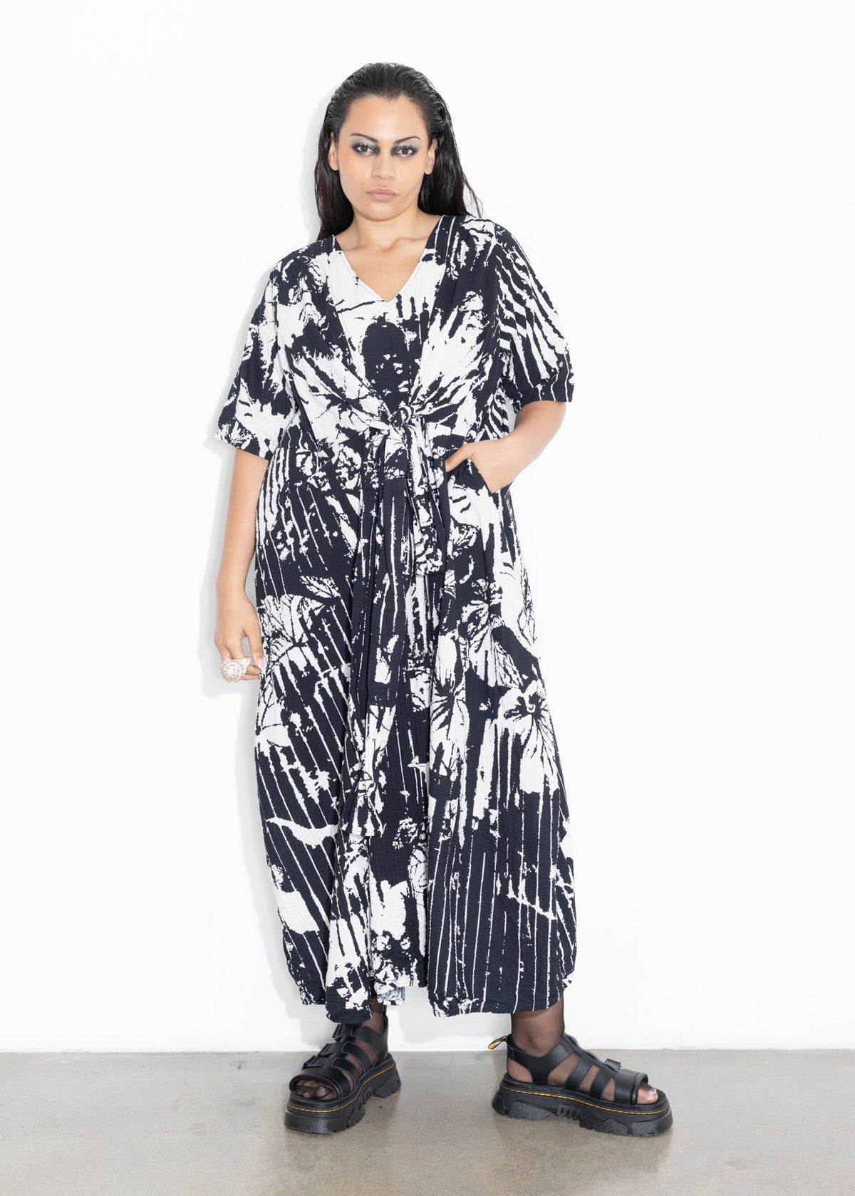 Luchia Dress - Foliage Print