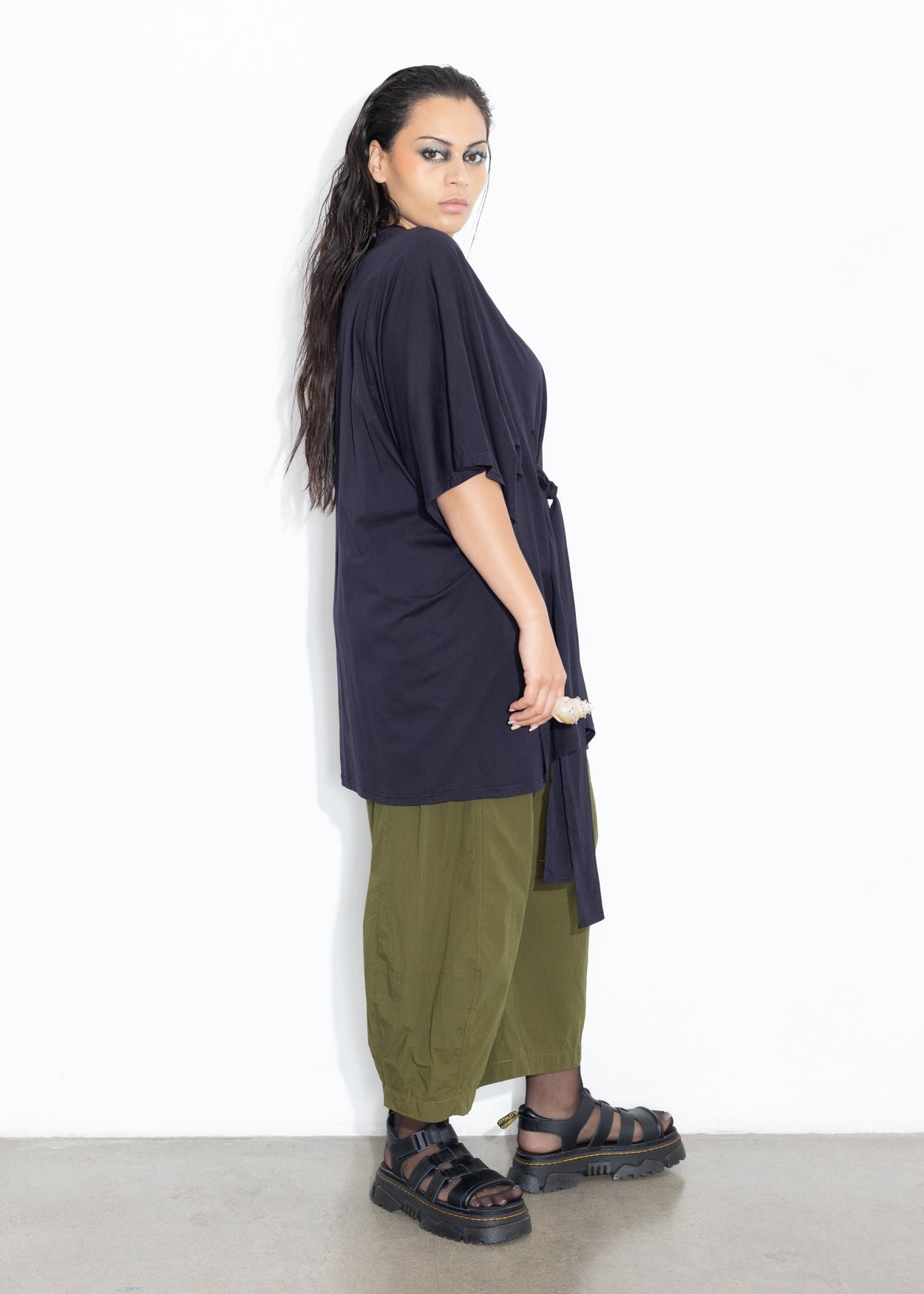 Wrap Tee - Dark Navy