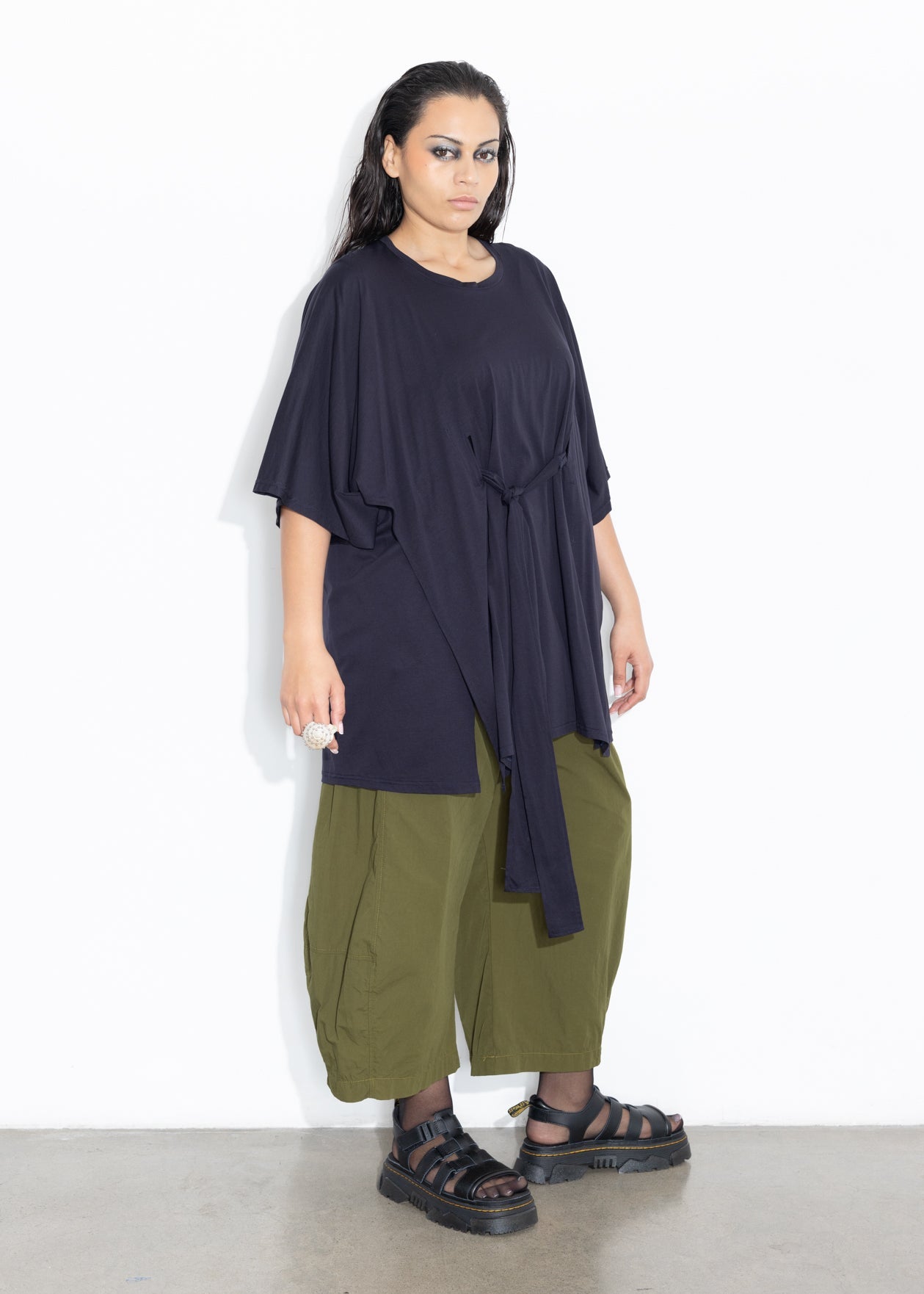 Wrap Tee - Dark Navy