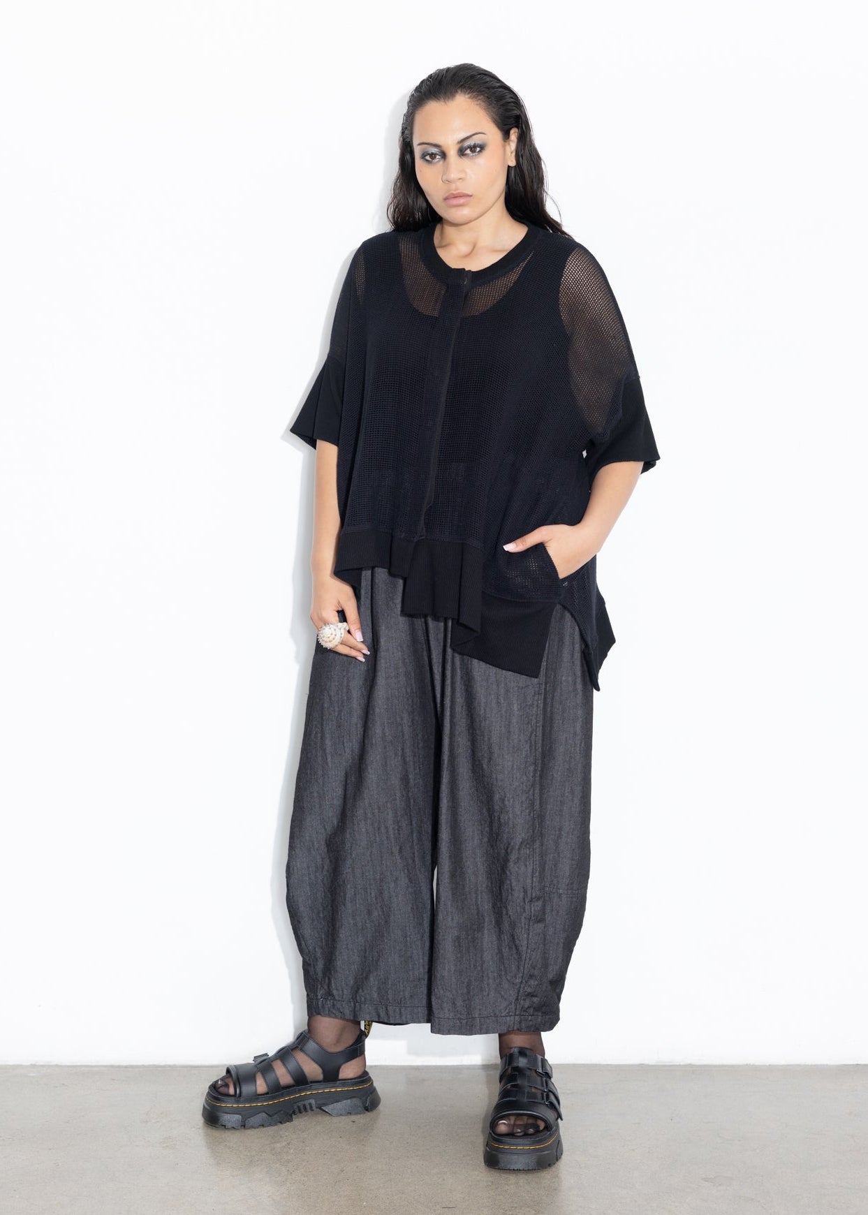 Net Cardi - Black