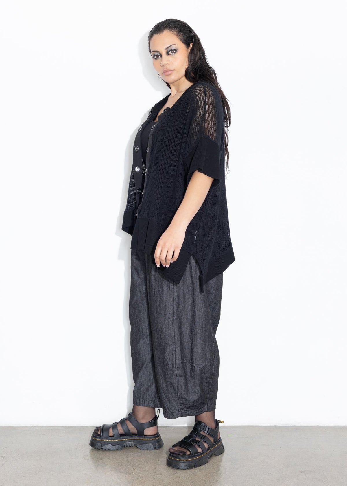 Net Cardi - Black