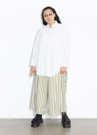 Indigo Linen Shirt - White