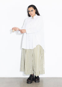 Indigo Linen Shirt - White