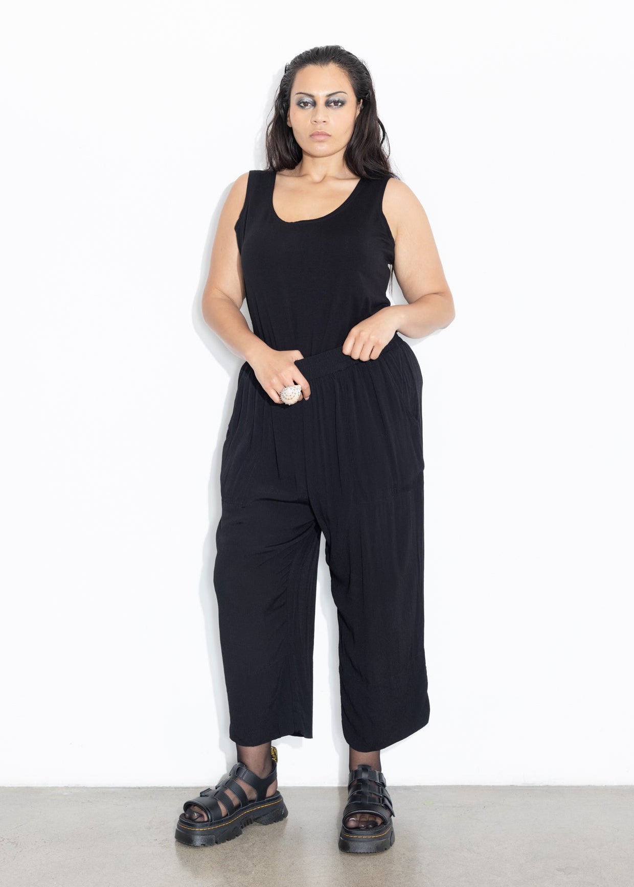 Wide Hem Pant - Black