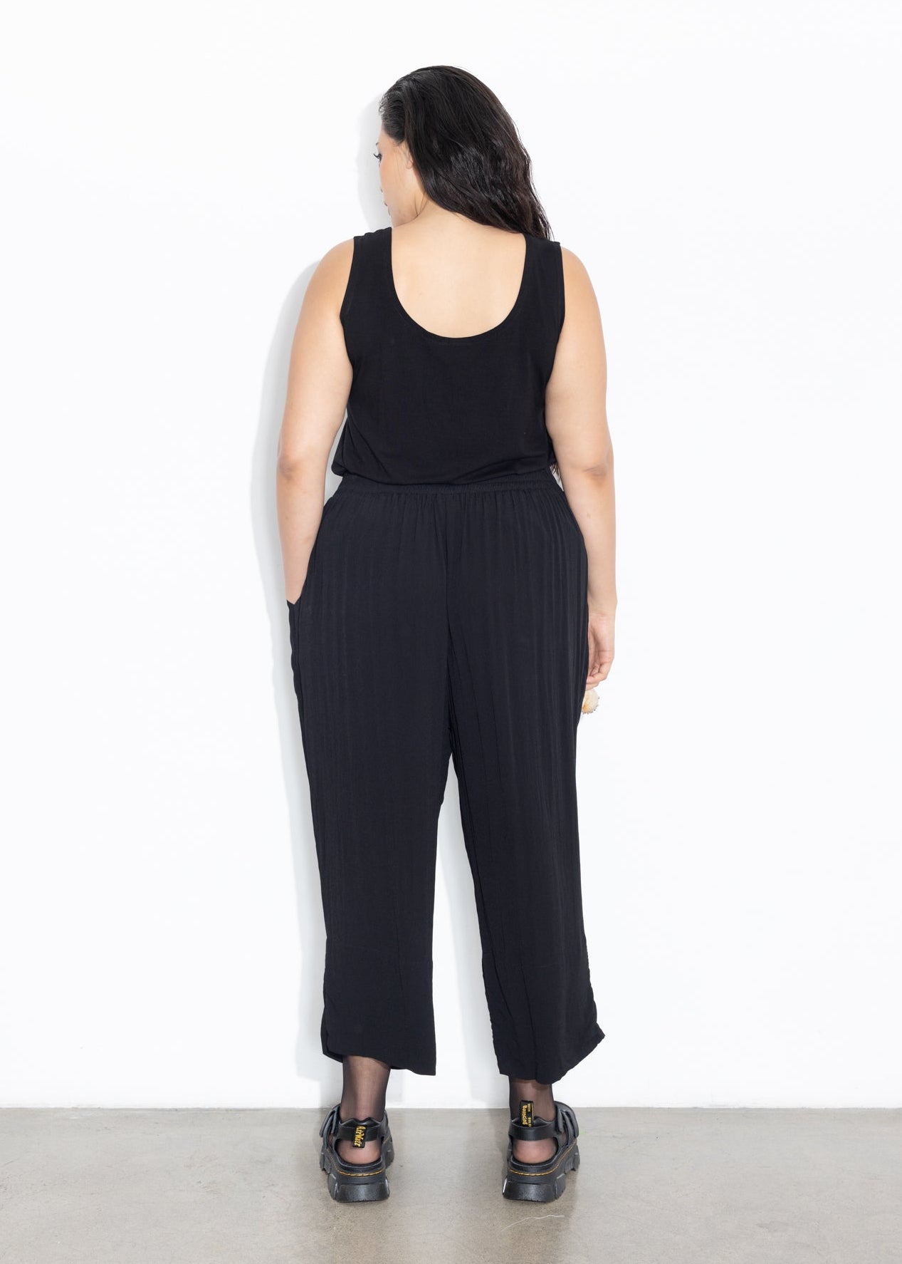 Wide Hem Pant - Black