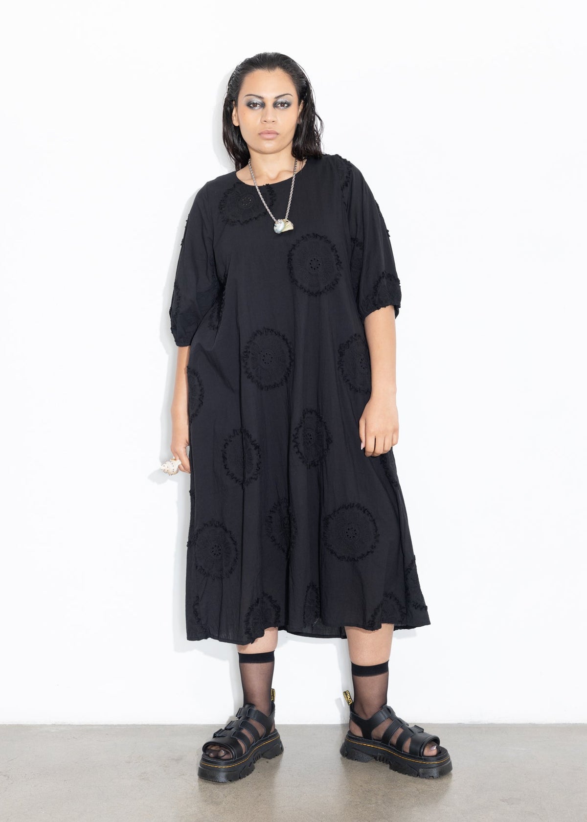 Ronnie Dress - Black Embroidery