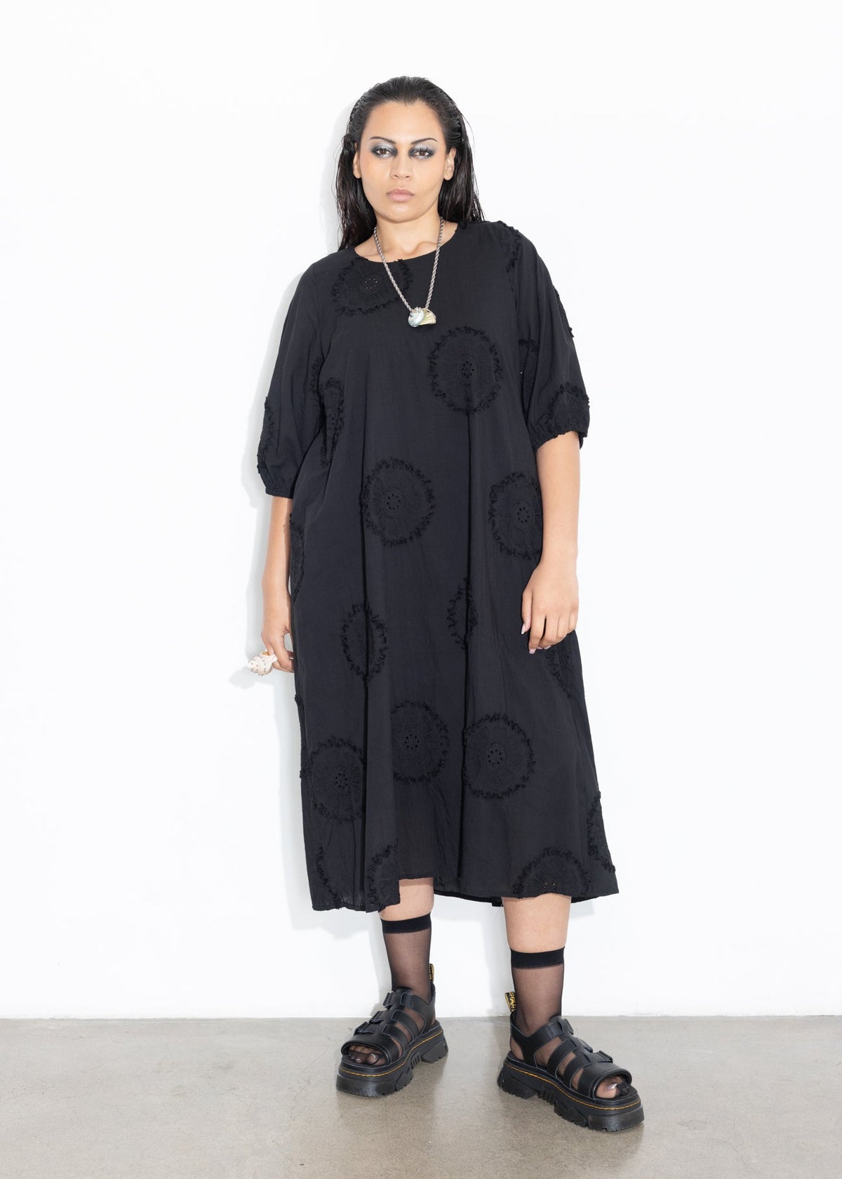 Ronnie Dress - Black Embroidery