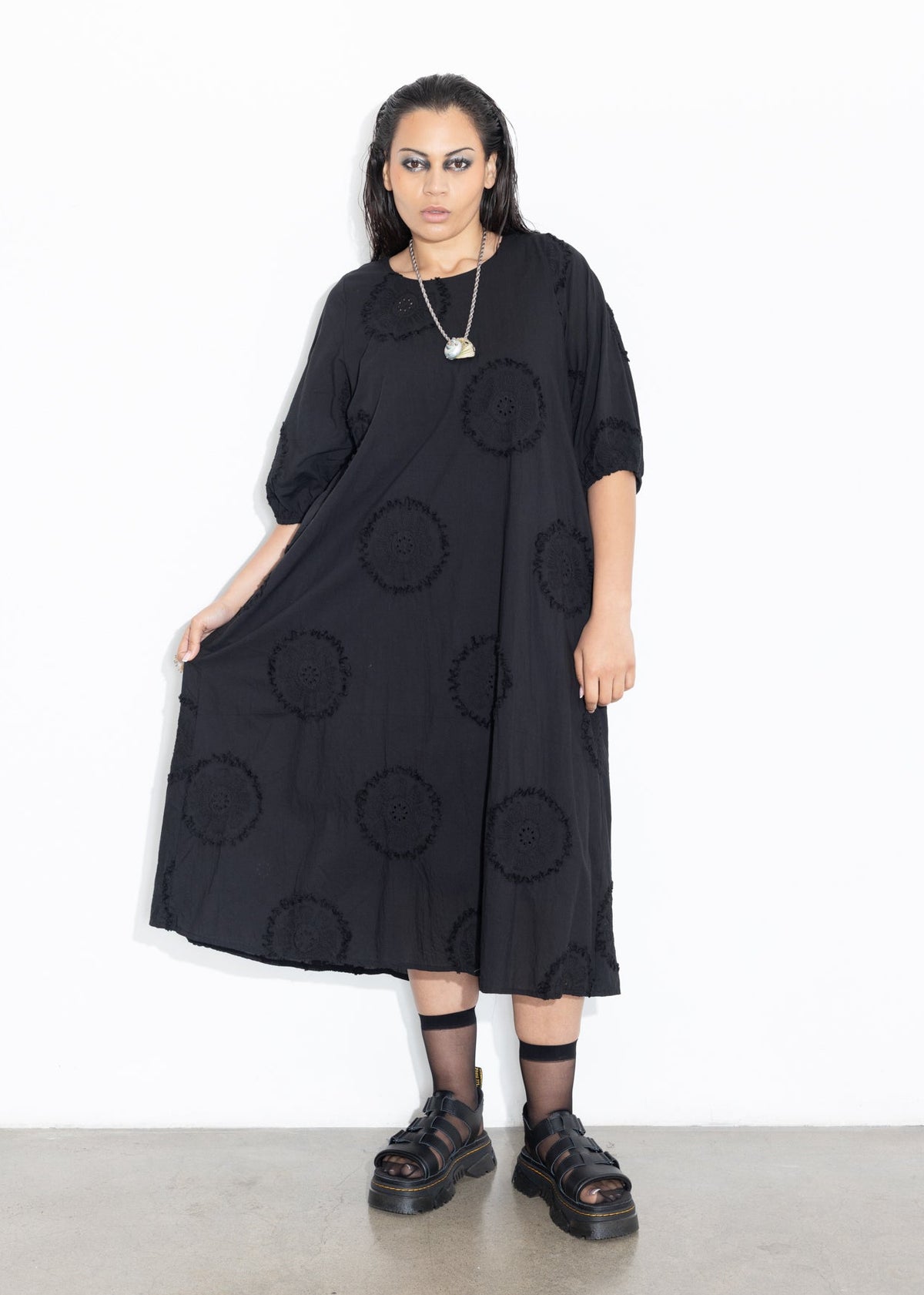 Ronnie Dress - Black Embroidery