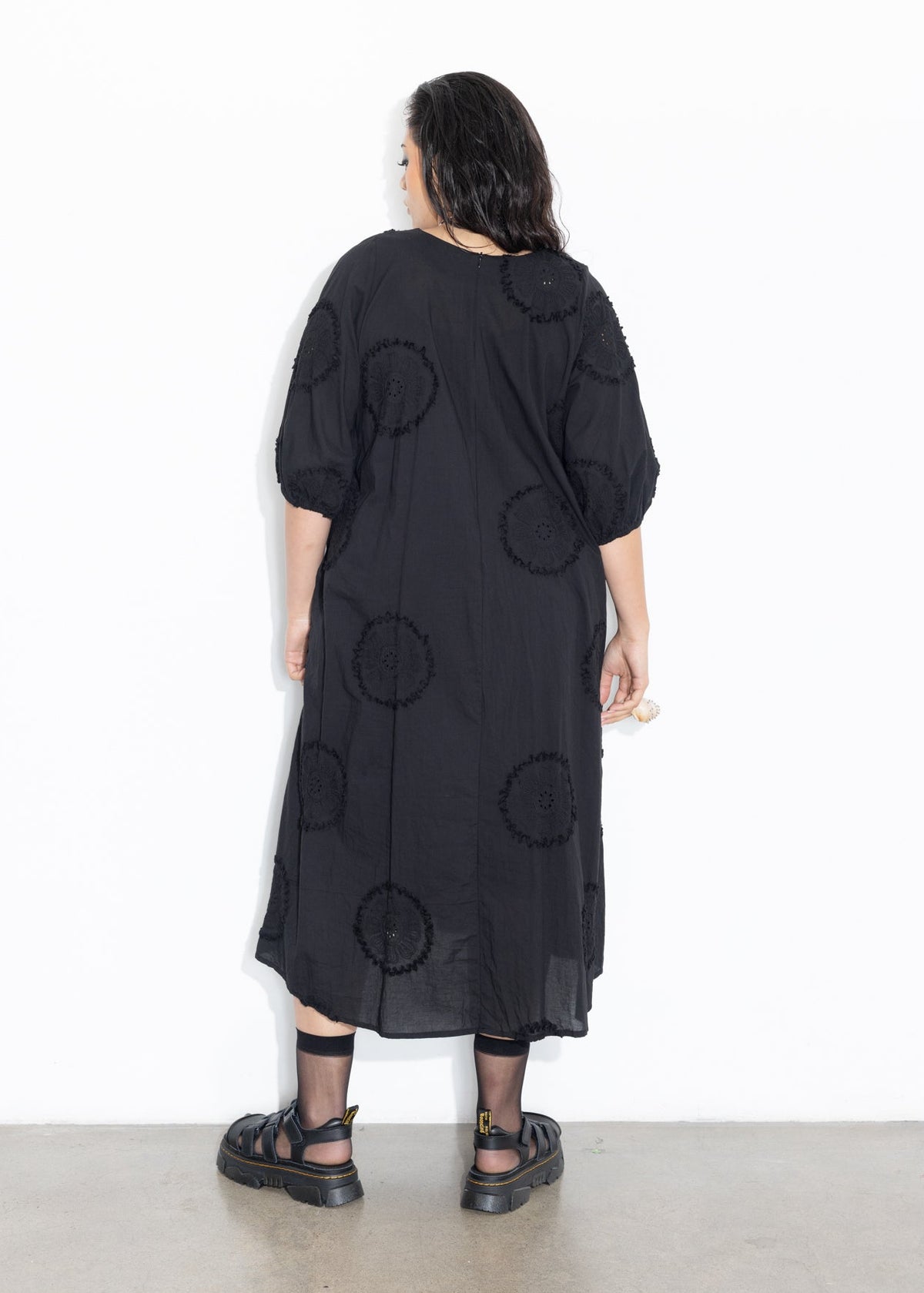 Ronnie Dress - Black Embroidery