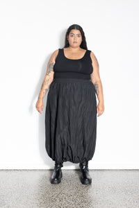 Bubble Skirt - Black Crinkle