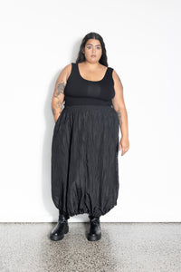 Bubble Skirt - Black Crinkle