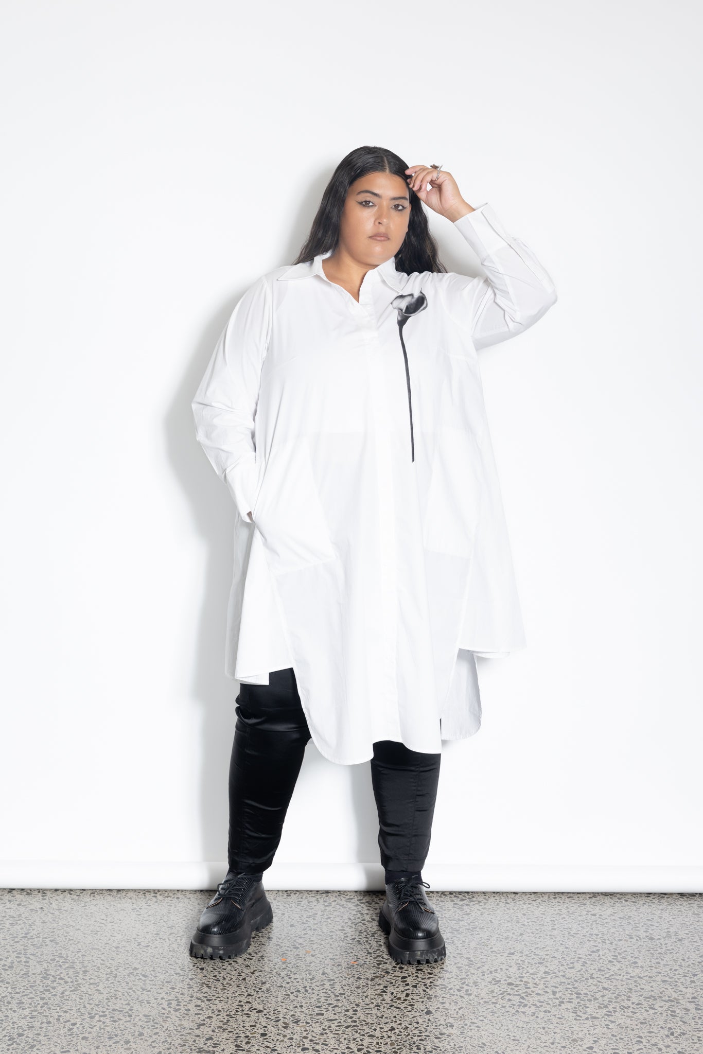 Gored Shirt - Lily Print