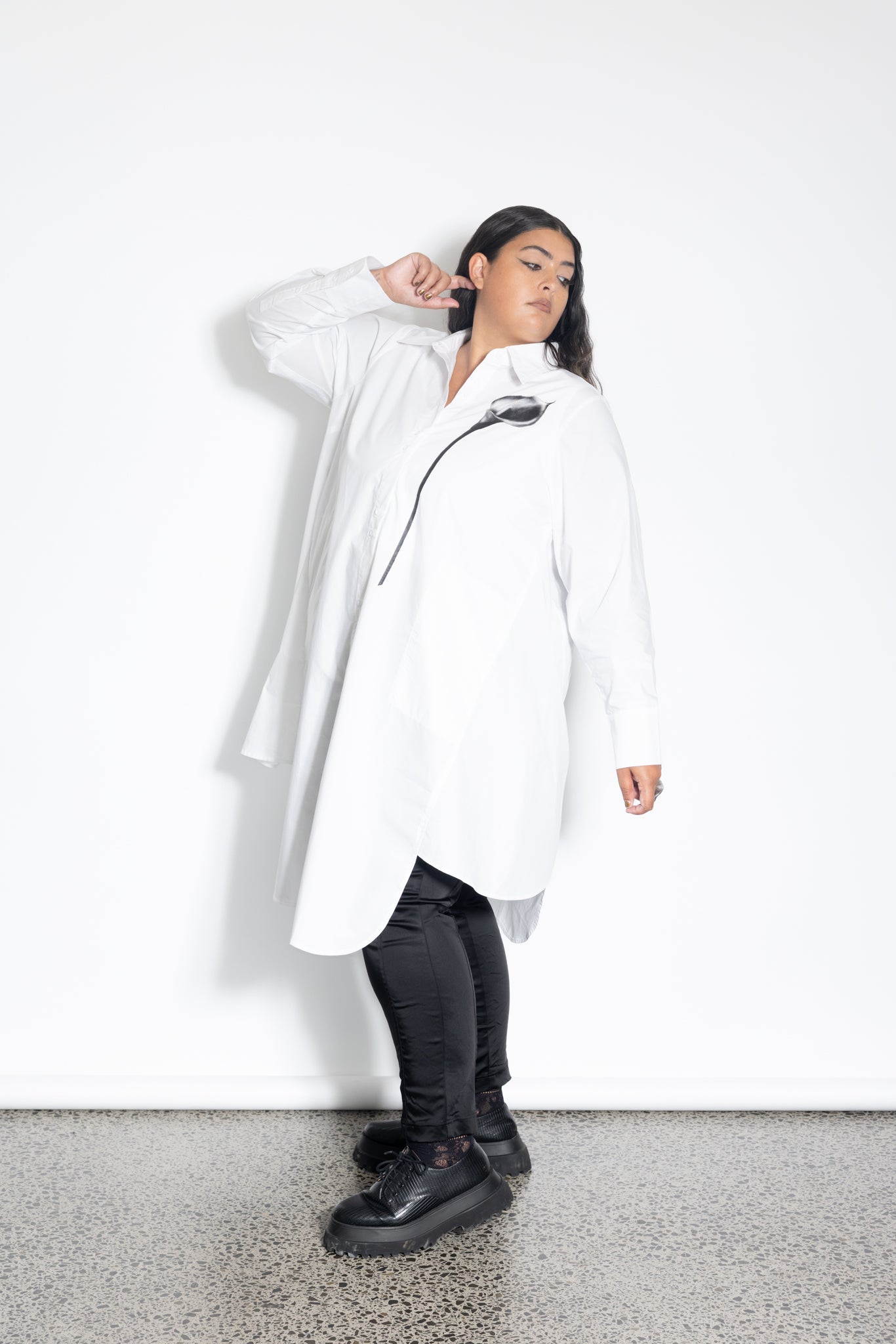 Gored Shirt - Lily Print