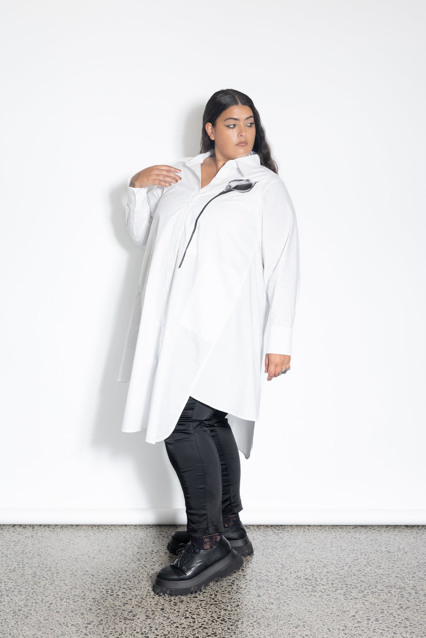 Gored Shirt - Lily Print