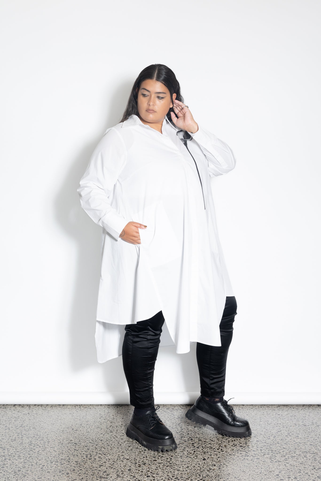 Gored Shirt - Lily Print