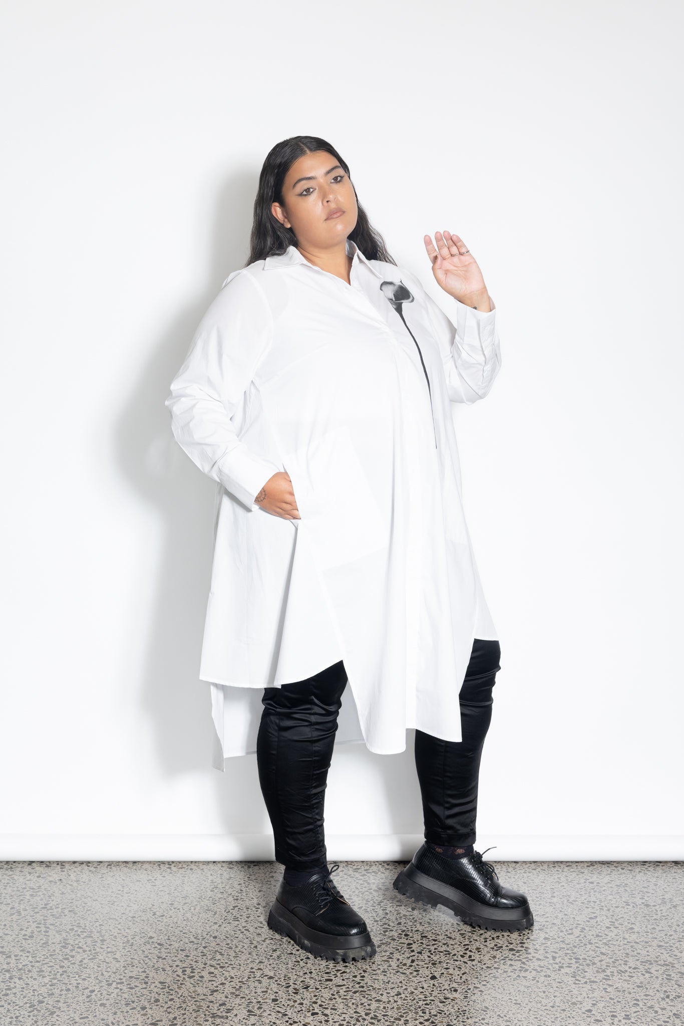 Gored Shirt - Lily Print