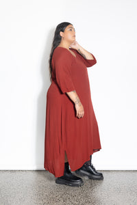 Florence Dress - Burnt Red