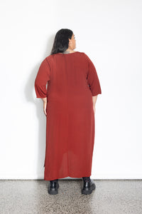 Florence Dress - Burnt Red