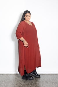 Florence Dress - Burnt Red