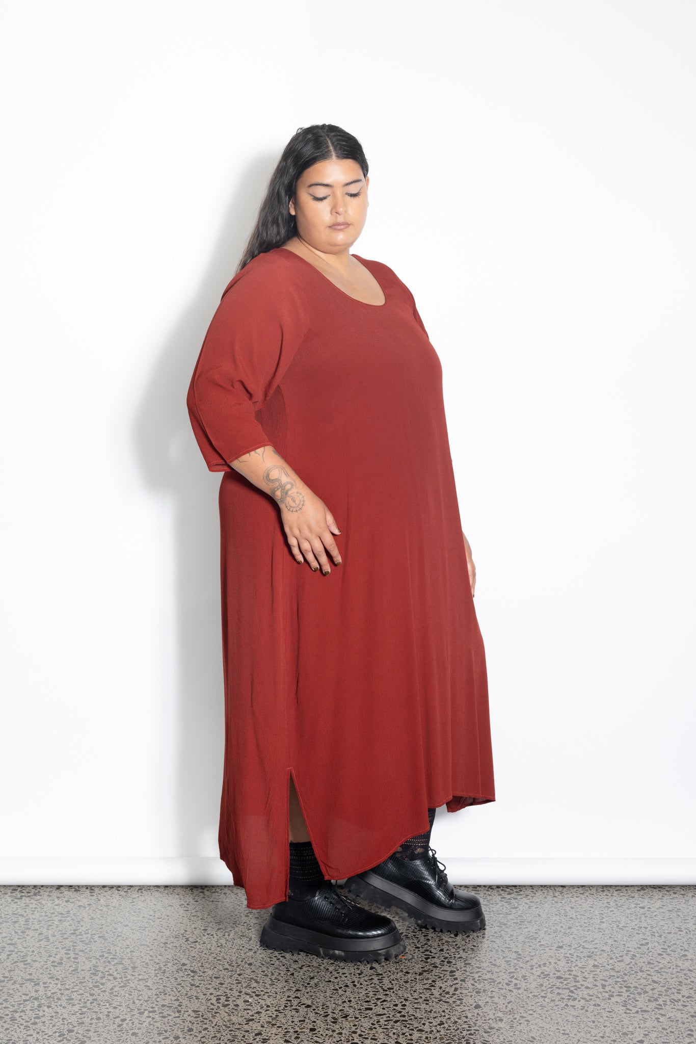 Florence Dress - Burnt Red