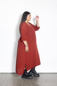 Florence Dress - Burnt Red